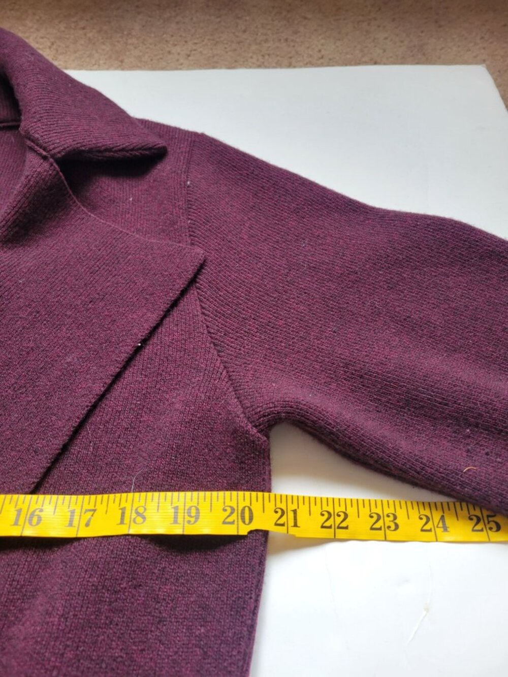 Kettlewell Plum Wrap Cardigan Extrafine Merino Wool Size L Quiet Luxury Preppy - Picture 10 of 11